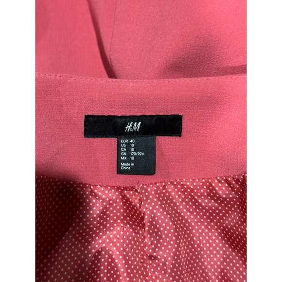H&M womens Size 10 Coat Jacket Elegant Formal Blazer Pink Workwear Outwear - Picture 6 of 11